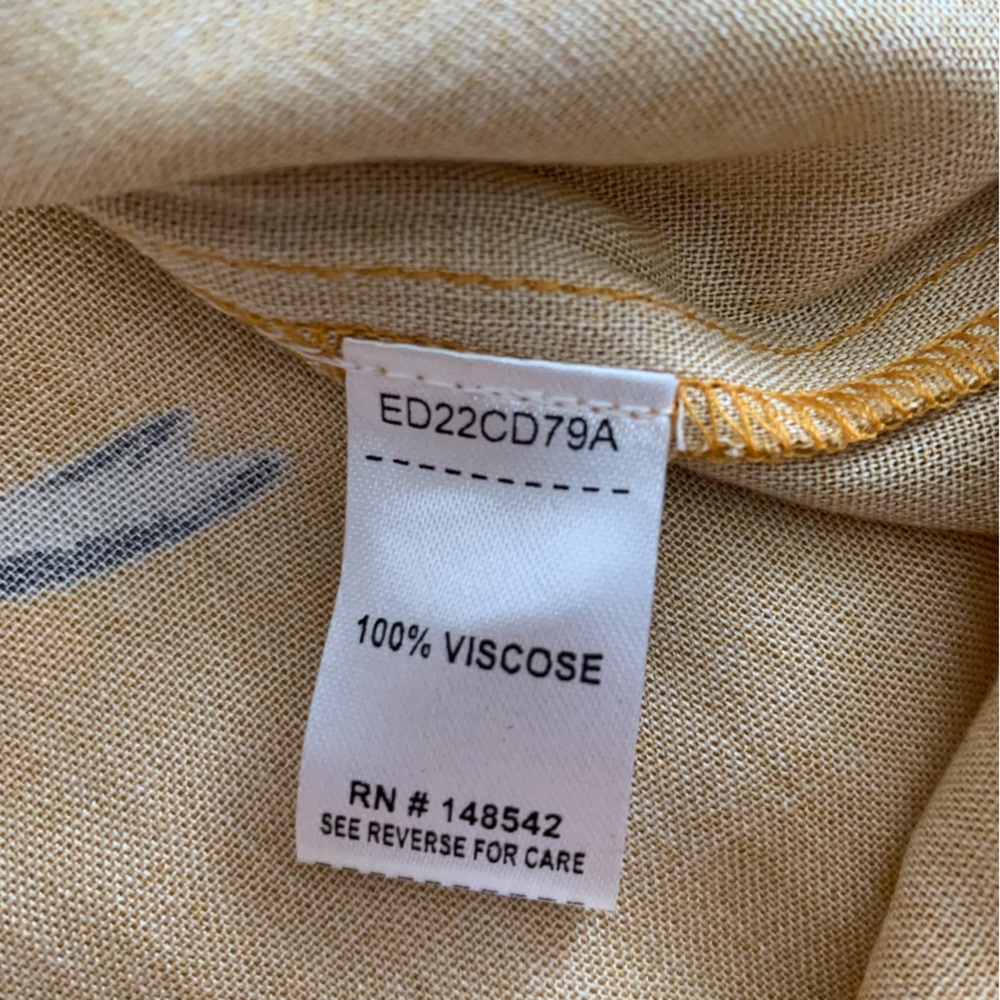 NWT ARATTA Mustard Cranes of Heaven Maxi Dress - Picture 10 of 16